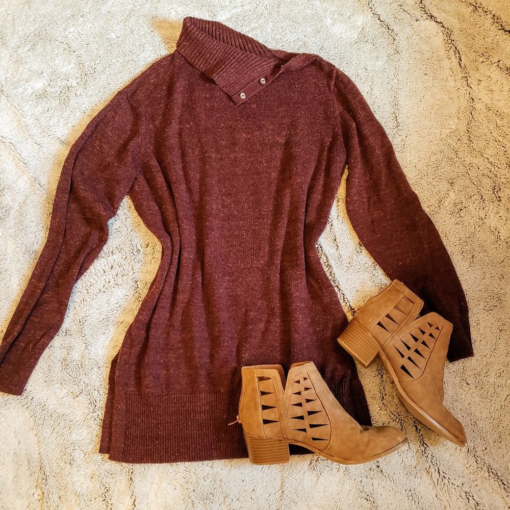 Turle neck sweater dress